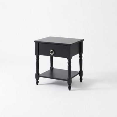 Modern gray bedside table wooden furniture in bedroom design nightstands