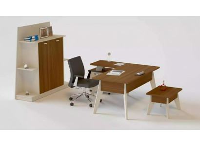 Corner desk table filing cabinet coffee table cabinet furniture office 3-piece set.