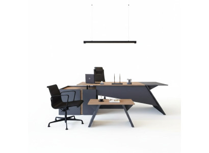 Luxury Office Furniture Set Desk Coffee Table Filing Cabinet 3-piece Set