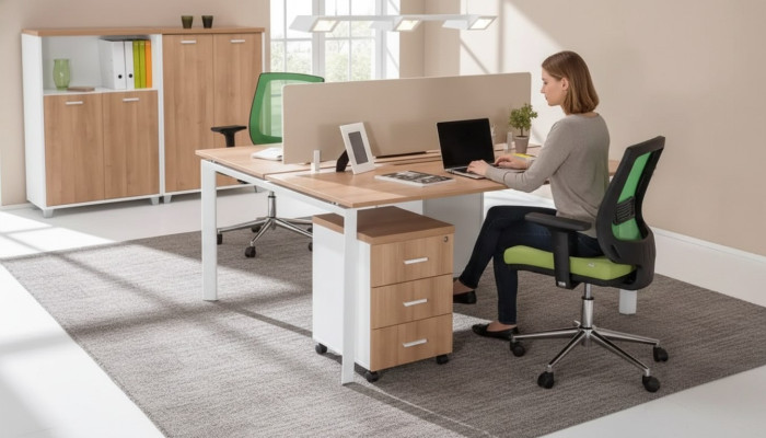 Modern study desk office furniture wooden tables luxury furniture brown
