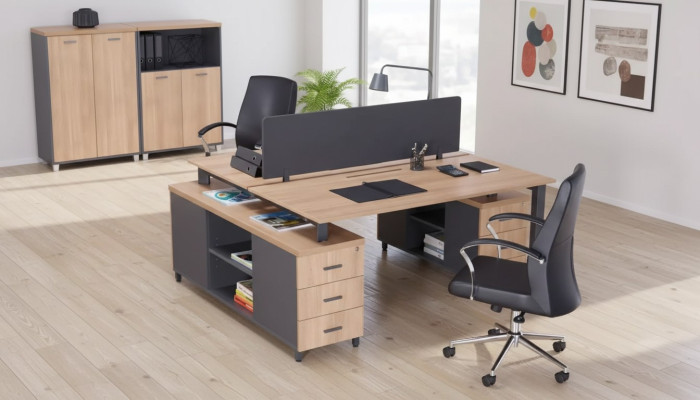 Desk 6 Drawers Modern Study Room Furniture Wooden Table Luxury