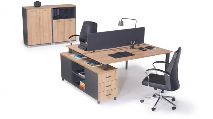 Desk 6 Drawers Modern Study Room Furniture Wooden Table Luxury