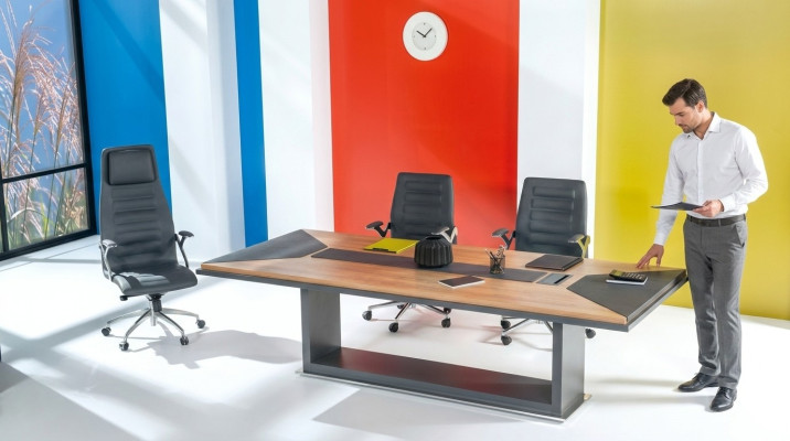 Comfortable stylish conference table desk office furniture wood