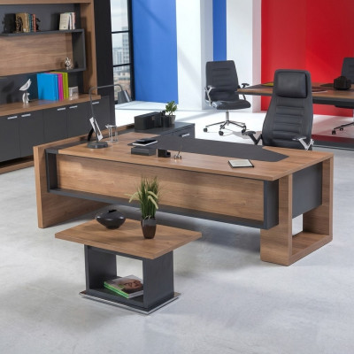 Office corner desk furniture desk furnishing wooden table executive desk