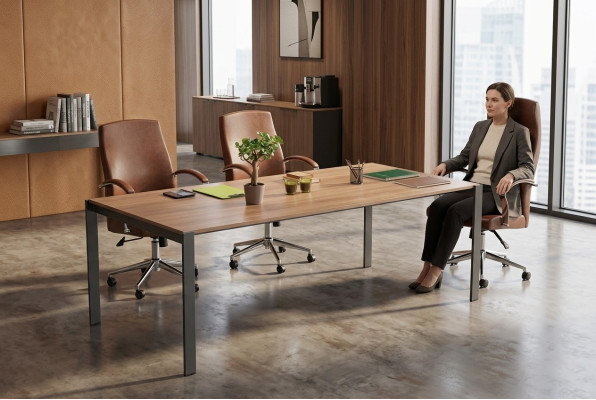 Modern large conference table wood designer office study furniture