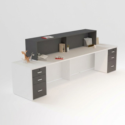 Luxurious reception desk in modern style made from high-quality materials
