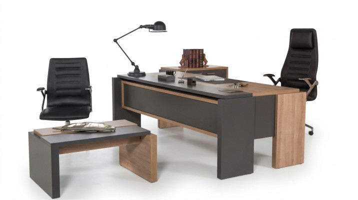 Desk set filing cabinet cabinet with coffee table office furniture 3-piece set.