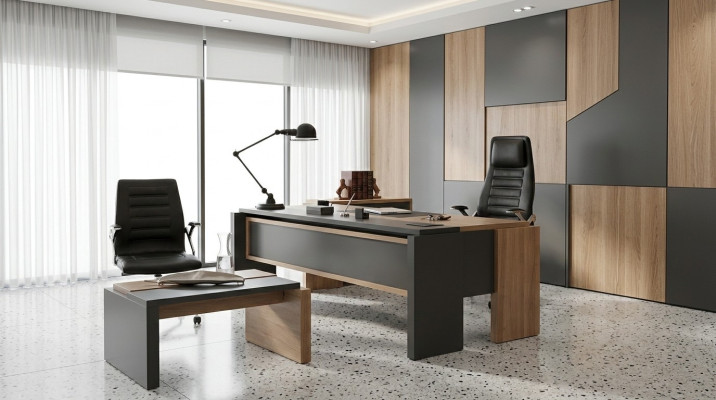Luxury Desk Table Wood Design Office Furniture 206x102cm