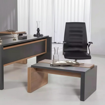 Modern luxury coffee table brown office storage table designer wooden furniture