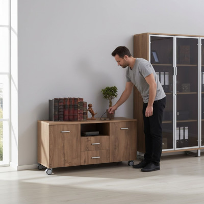 Designer luxury sideboard office furniture wooden cabinet console study
