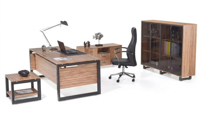 Office furniture desk chest of drawers filing cabinet coffee table set of 4 pieces.