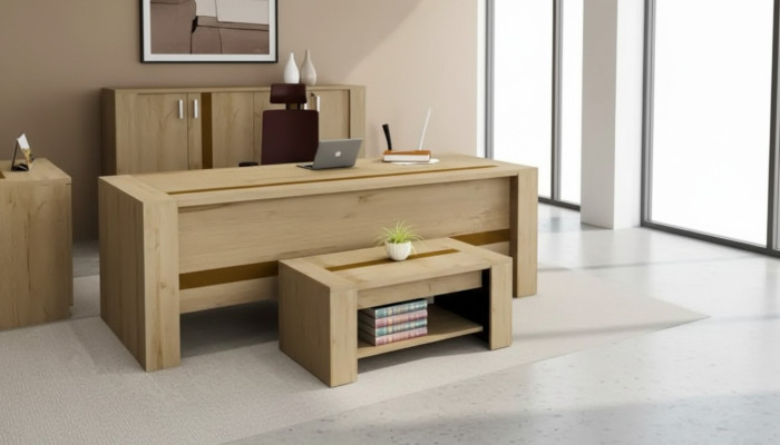 Designer brown desk luxury office furniture study modern