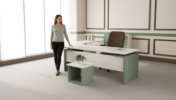 Classic White Designer Luxury Desk Wooden Furniture Study Room