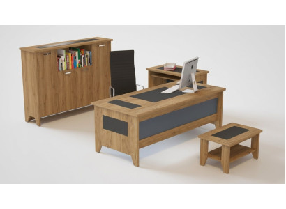 High-quality, elegant office set in modern style made from sturdy wood
