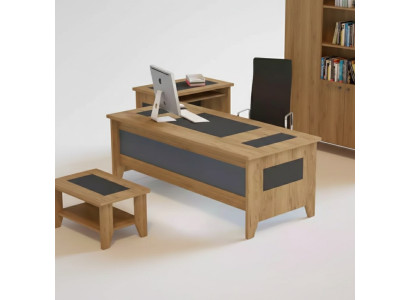 Modern brown desk luxury expandable furniture wood office new