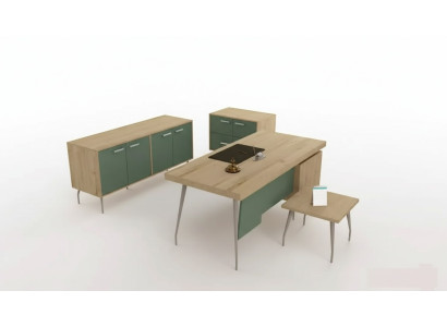 Office furniture 4-piece set: desk, file cabinet, dresser, coffee table