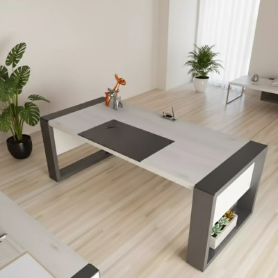 Modern white desk designer office furniture wood table study room