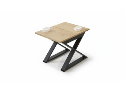 Designer square brown coffee table side table end table