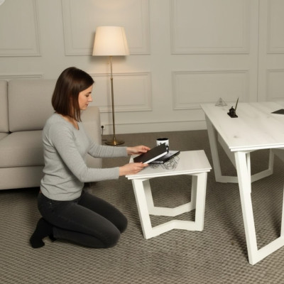 White Modern Coffee Table Wooden Furniture Exclusive Office Style Table