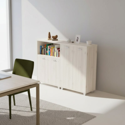 Wood Filing Cabinet Modern Office Furniture White Document Cabinet Sideboard