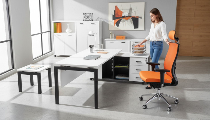 Office furniture set desk file cabinet coffee table 4-piece set