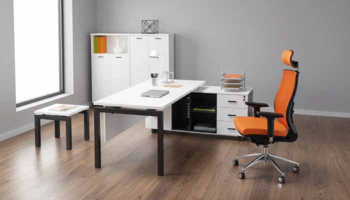 Office furniture set desk file cabinet coffee table 4-piece set