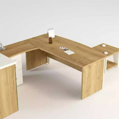 Brown corner desk exclusive design office desk study room furniture