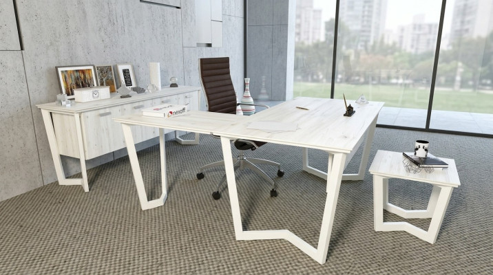 Desk Office Cabinet Corner Desk Office Set Filing Cabinet 3-piece.
