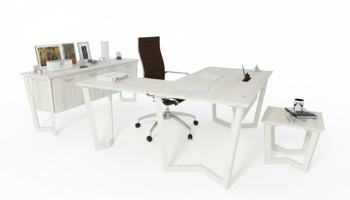 Desk Office Cabinet Corner Desk Office Set Filing Cabinet 3-piece.