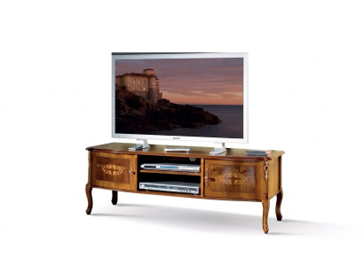 Classic brown TV cabinet, living room lowboard, luxury stand design