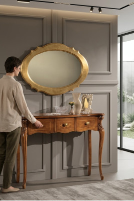 Brown console table dressing tables bedroom furniture wood luxury design
