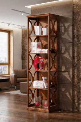 Modern bookshelf wooden furniture designer decor living room furniture