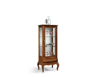 Wooden furniture glass cabinet living room classical furniture display cabinet