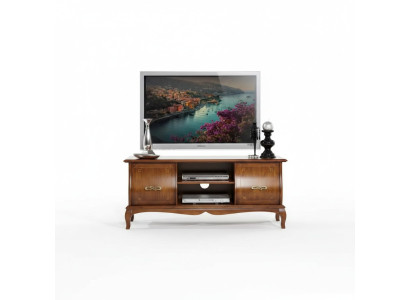 Classic Brown TV Stand Luxury Lowboard Living Room Furniture Design
