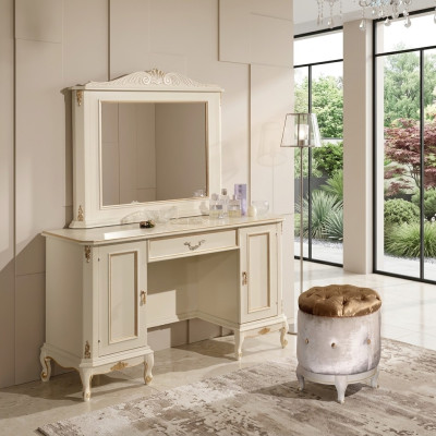 Chic white dresser mirror classic furniture set of sideboard dressers