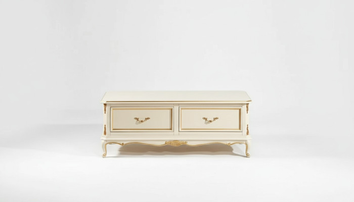 Designer white luxury coffee table for living room classic wood table