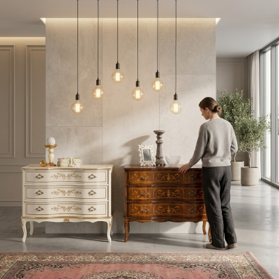 Exclusive luxurious new brown wood dresser for the living room