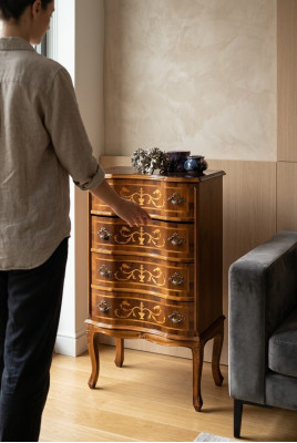 Classic Four-Door Sideboard Brown Wooden Furniture Living Room New Modern