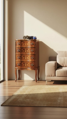 Classic Four-Door Sideboard Brown Wooden Furniture Living Room New Modern