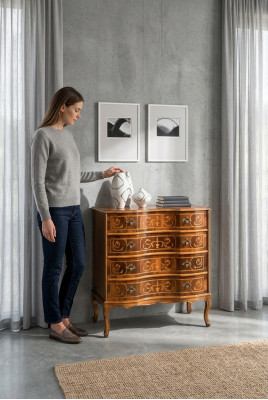 Classic dresser 4-drawer wooden furniture living room bedroom new