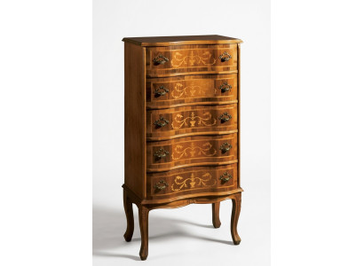 Classic High Chest Brown Storage Furniture Living Room Design