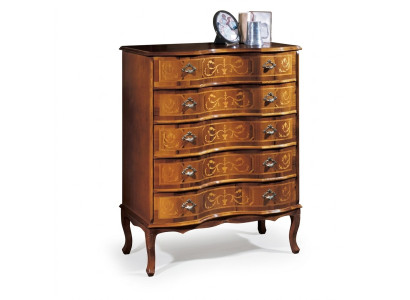 Classic Brown Chest of Drawers Five-Door Designer Wooden Furniture New