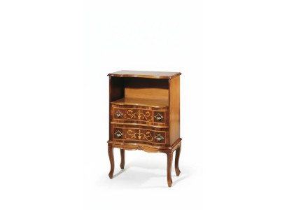 Classic brown chest of drawers 2 drawers luxury wooden furniture living room new