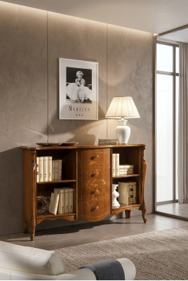 Bookshelf wood freestanding office shelf elegant brown cabinet new