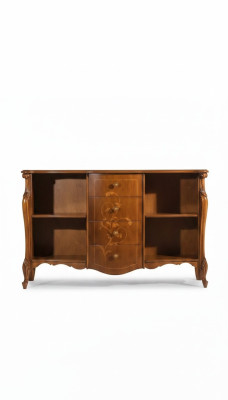 Bookshelf wood freestanding office shelf elegant brown cabinet new