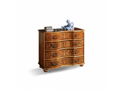 Classic brown wooden cabinet drawers chest of drawers living room design