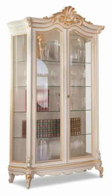 Classic quality white display cabinet luxury furniture new in living room shelf