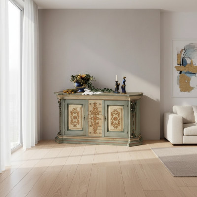 Classic Solid Wood Sideboard Luxury Dresser Buffet Living Room Furniture