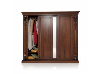 Bedroom wardrobe furniture luxury solid wood cabinets design new