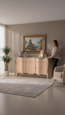 Sideboard dresser luxury beige cabinets wood wooden cabinet cabinet 200x57x100